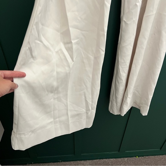 For Love & Lemons “Natasha” Wide Leg Belted Pant In Cream - Picture 7 of 15